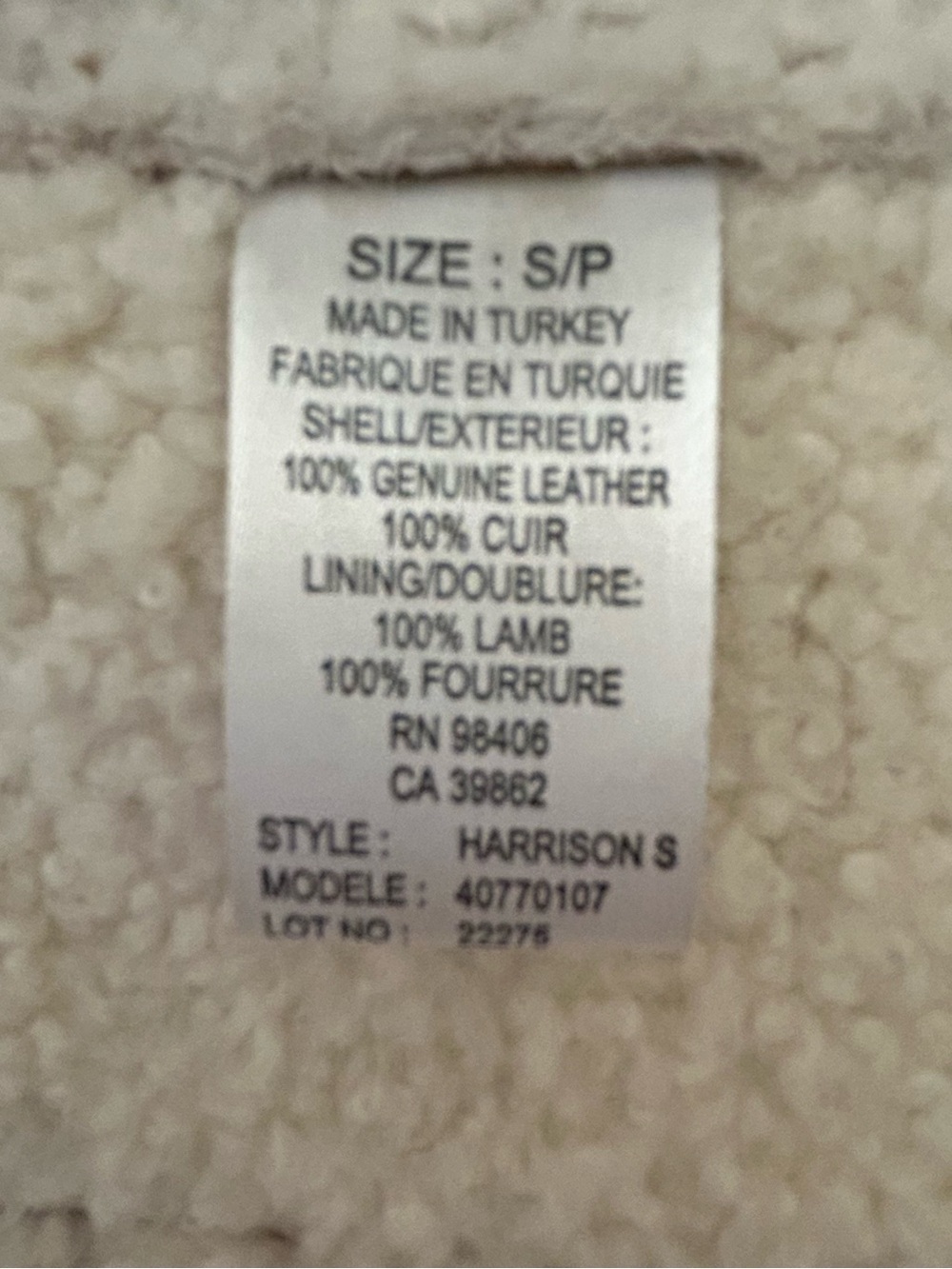 Theory Tan Shearling Women's Jacket - Picture 5 of 8